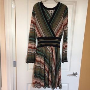 Beautiful M by Missoni Zig Zag Size Large Colorful Dress